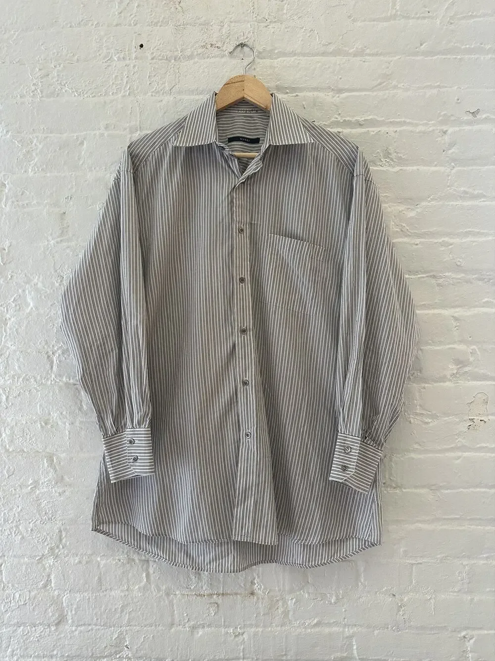 Gucci by Tom Ford Striped Oversized Button Up Shirt